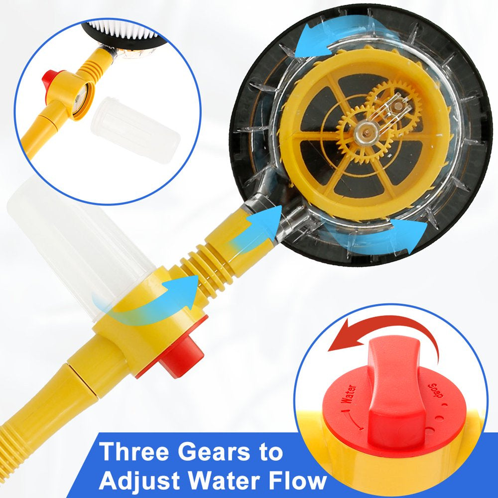 Auto Rotating Car Wash Brush with 360° Spin Head Portable