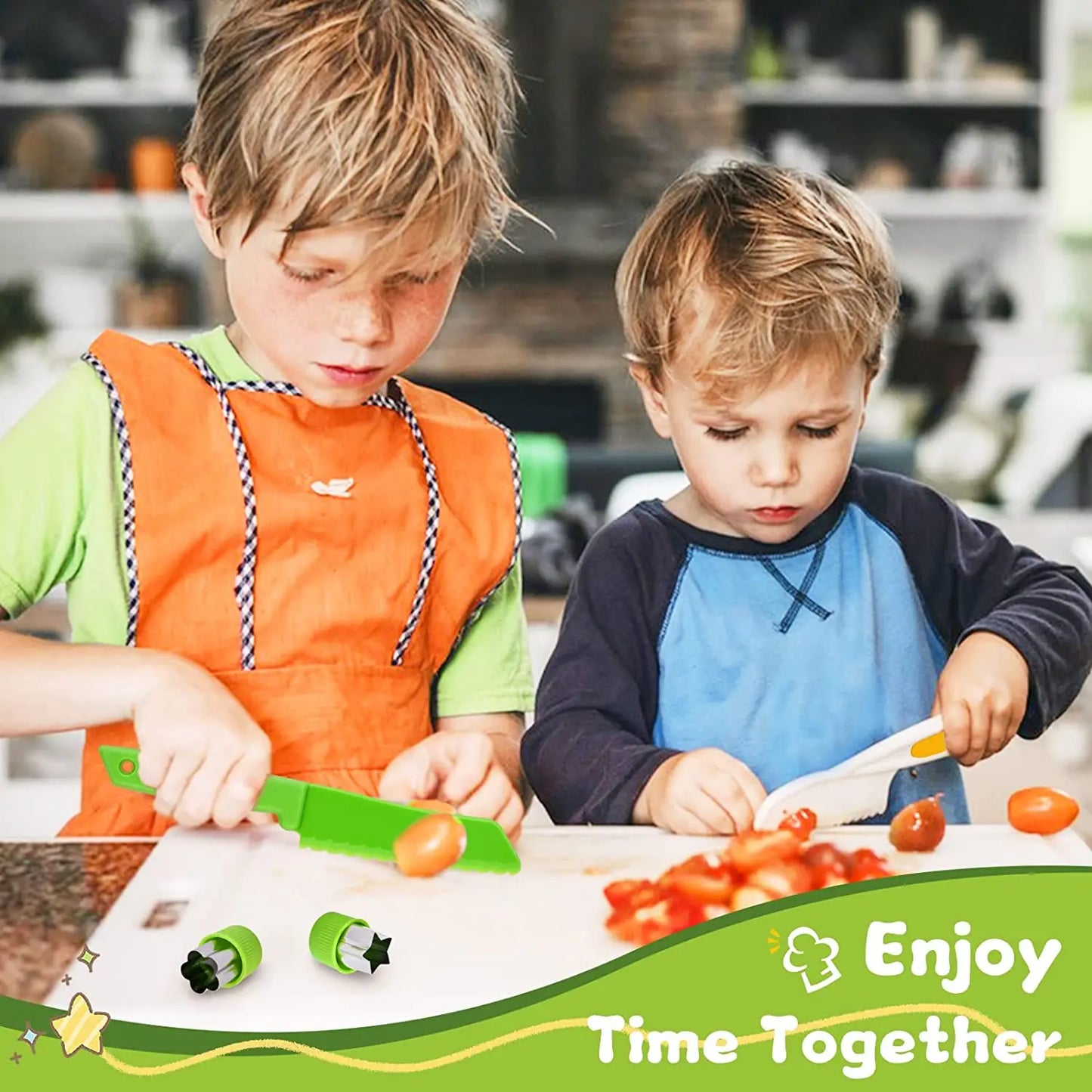 3-Piece Toddler Kitchen Set with Real Cooking Tools
