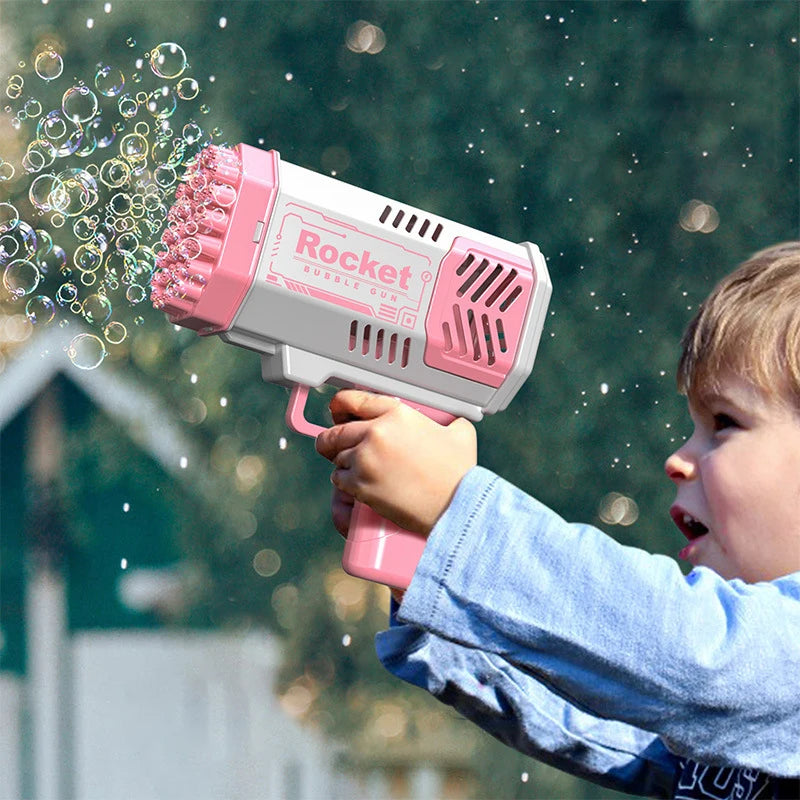 Bubble Fun Galore: 40-Hole Handheld Automatic Bubble Machine—No Batteries Required!