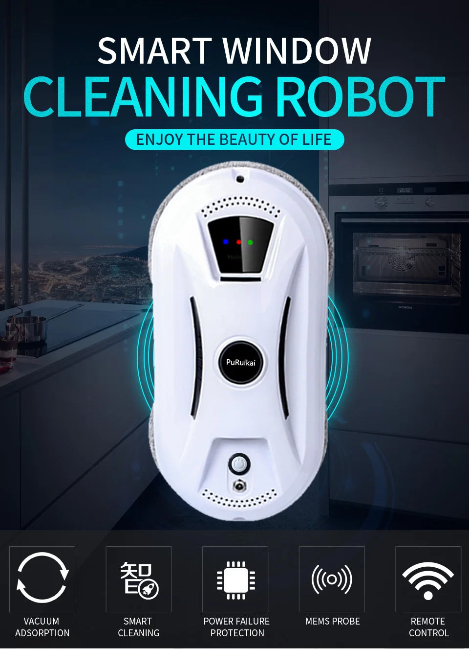 Remote-Controlled Robot Window Cleaner