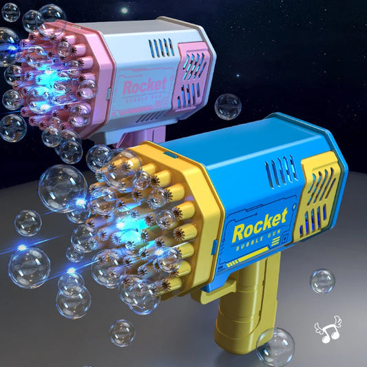 Bubble Fun Galore: 40-Hole Handheld Automatic Bubble Machine—No Batteries Required!