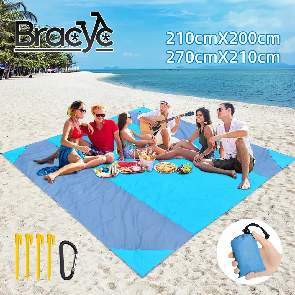 Waterproof Beach Mat Extra Large Outdoor Camping Mat Blanket Folding Sand Free Pocket Mattress Portable Lightweight Picnic Mat