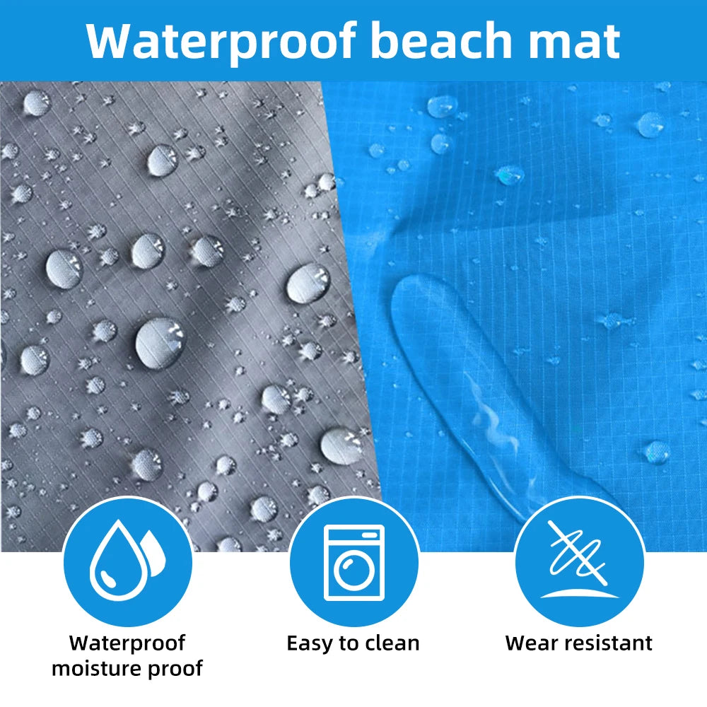 Waterproof Beach Mat Extra Large Outdoor Camping Mat Blanket Folding Sand Free Pocket Mattress Portable Lightweight Picnic Mat