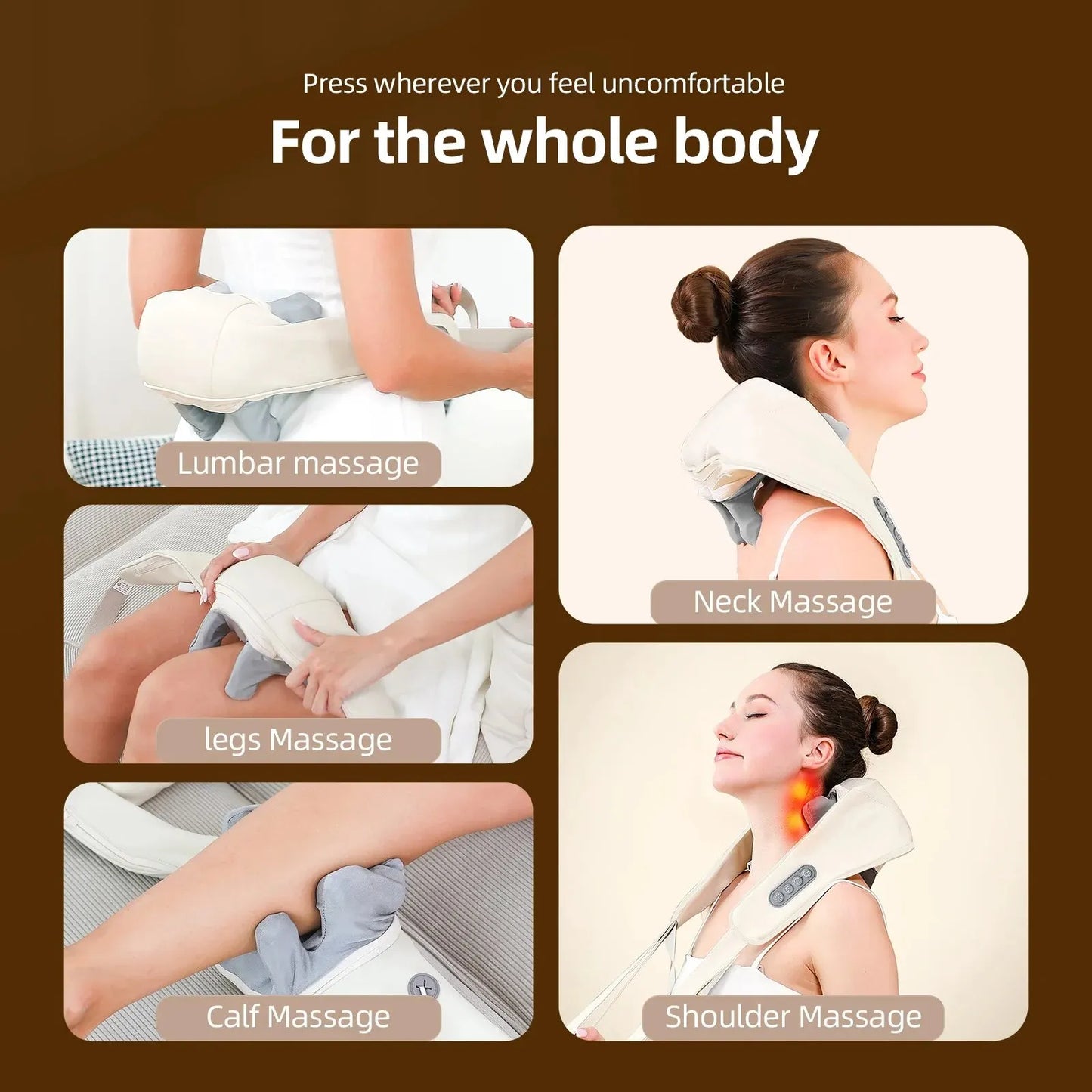 Wireless Neck & Shoulder Shiatsu Massager