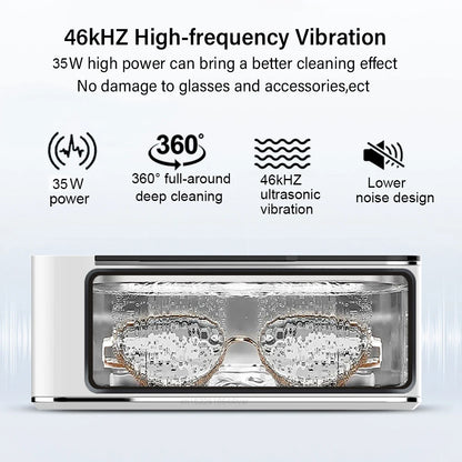 500ML Ultrasonic Cleaning Machine - 35W Ultrasonic Cleaner for Glasses and Jewelry -