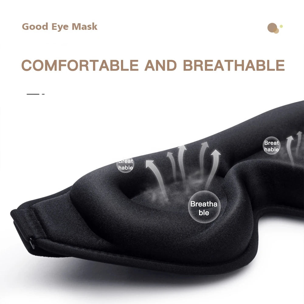 Ultimate 3D Sleep Mask: 99% Light Block, Memory Foam, Total Comfort!