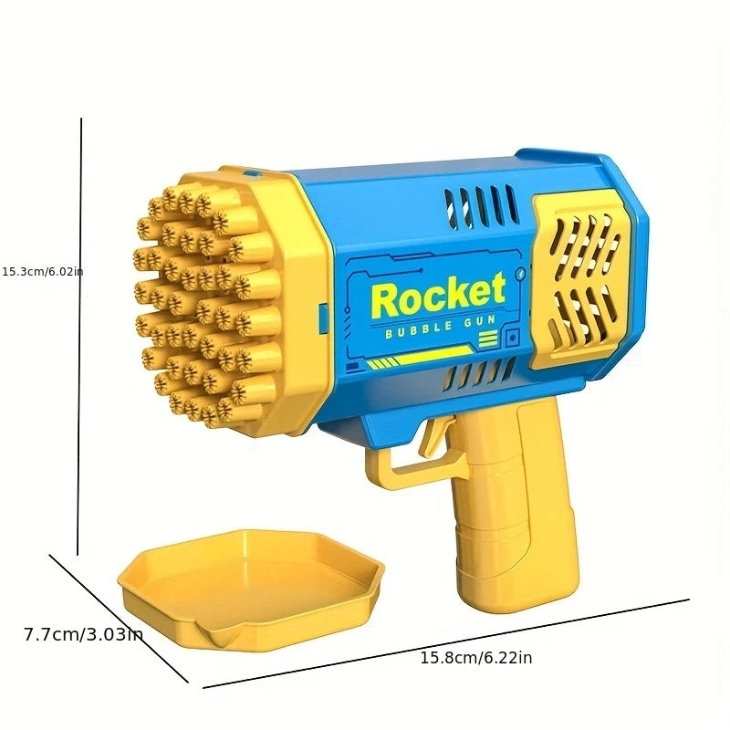 Bubble Fun Galore: 40-Hole Handheld Automatic Bubble Machine—No Batteries Required!