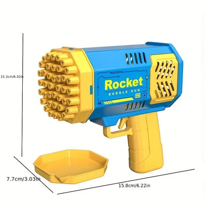 Bubble Fun Galore: 40-Hole Handheld Automatic Bubble Machine—No Batteries Required!