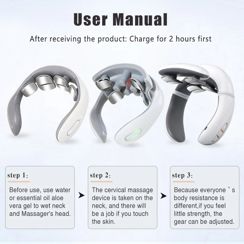 Intelligent Electric Neck Massager with Heat Therapy and Magnetic Pulse Technology
