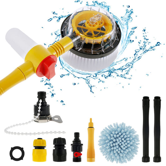 Auto Rotating Car Wash Brush with 360° Spin Head Portable