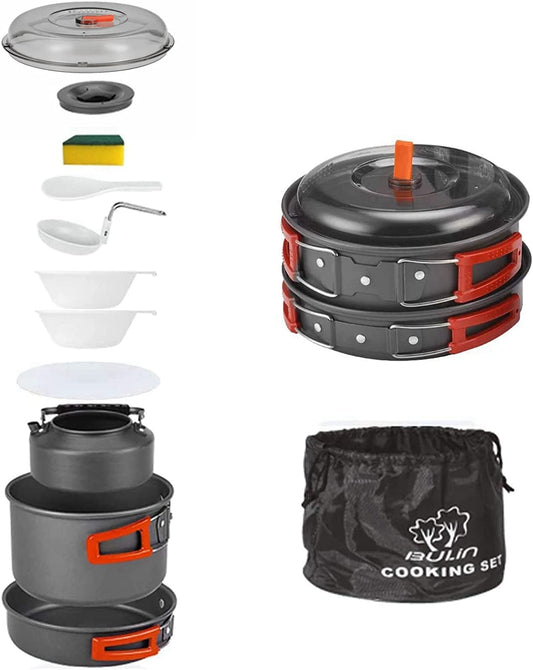  6-piece Lightweight Backpacking , Outdoor Cook Gear for Family Hiking!