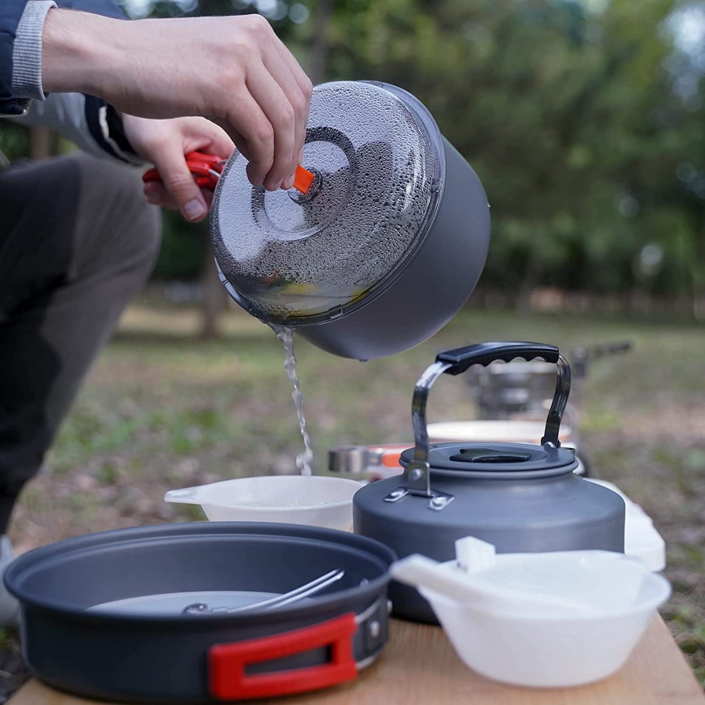  6-piece Lightweight Backpacking , Outdoor Cook Gear for Family Hiking!